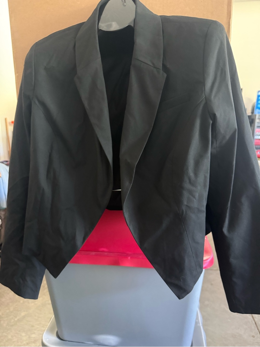 Women’s Black Cropped Blazer Jacket mp35